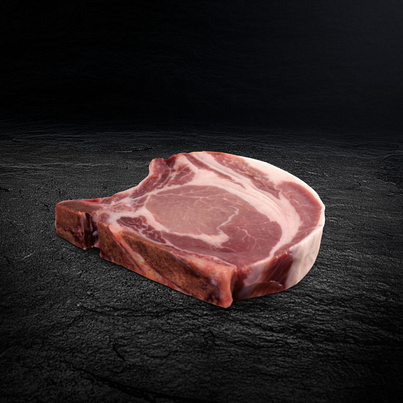 LiVar Schweinekotelett Dry-Aged, Seitenansicht